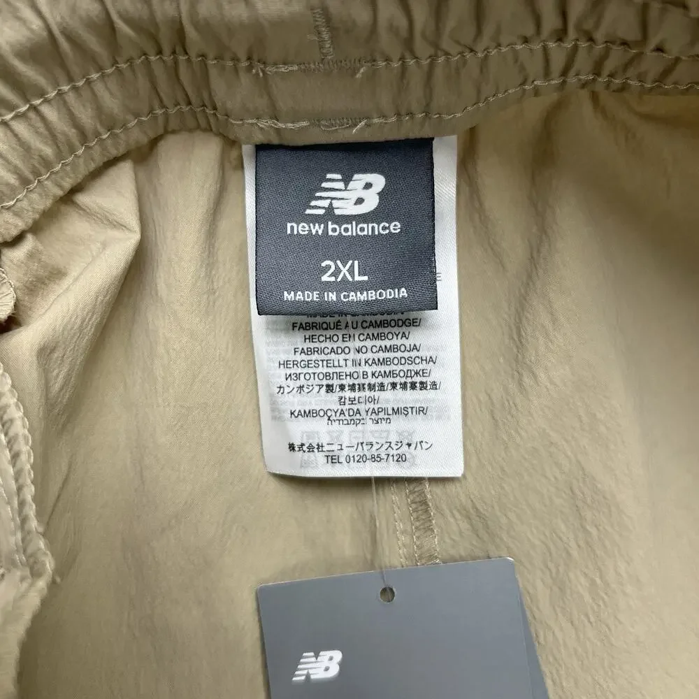 New Balance Jogger Pants Size 2XL Mens Stoneware Beige Athletic Stretch Woven